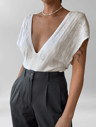 POLERA WHITE HOUSE BLACK MARKET | M