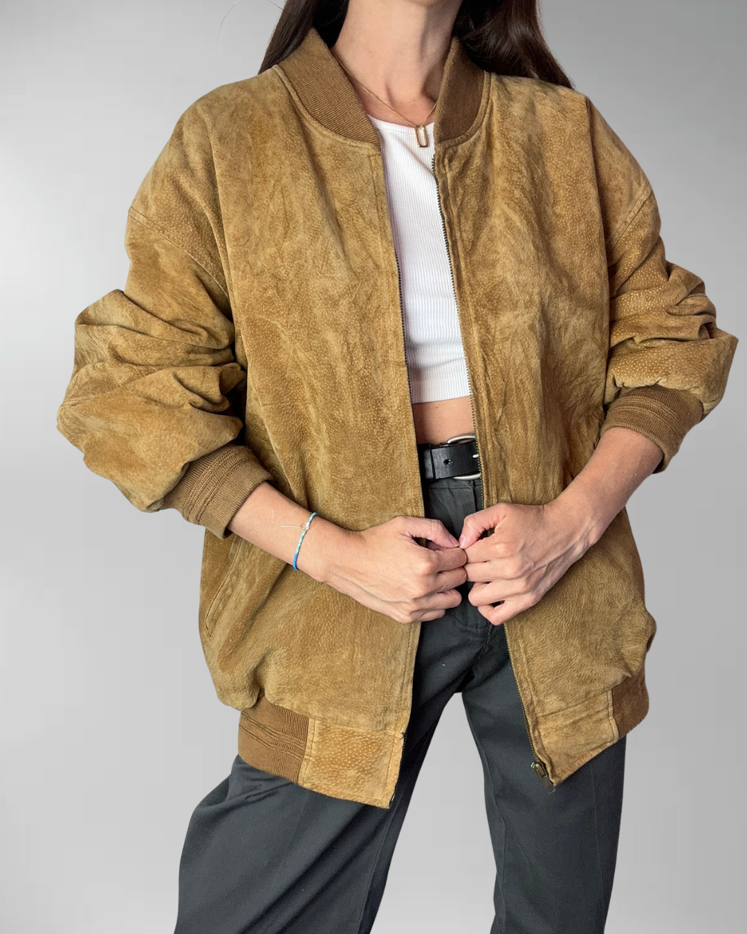 CHAQUETA CUERO CAMEL I XL-3XL 1