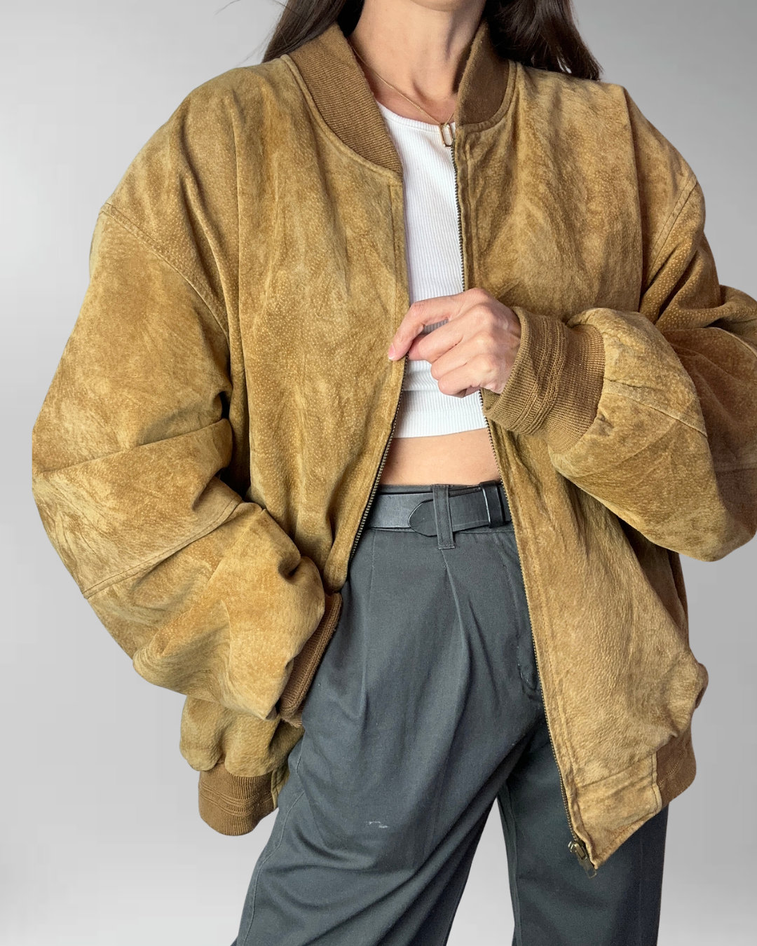 CHAQUETA CUERO CAMEL I XL-3XL 2