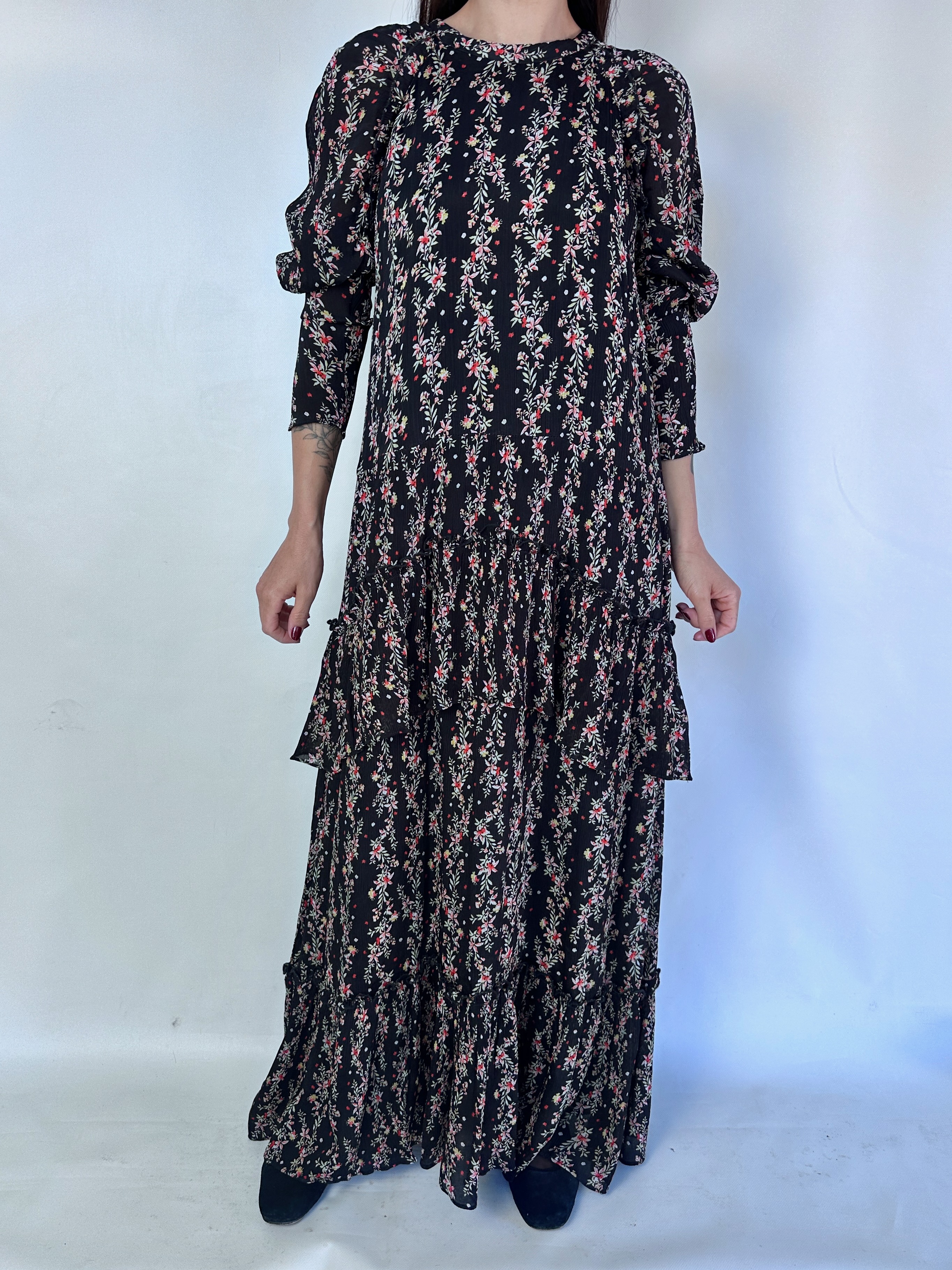 VESTIDO ZARA VOLANTES I S-M 1