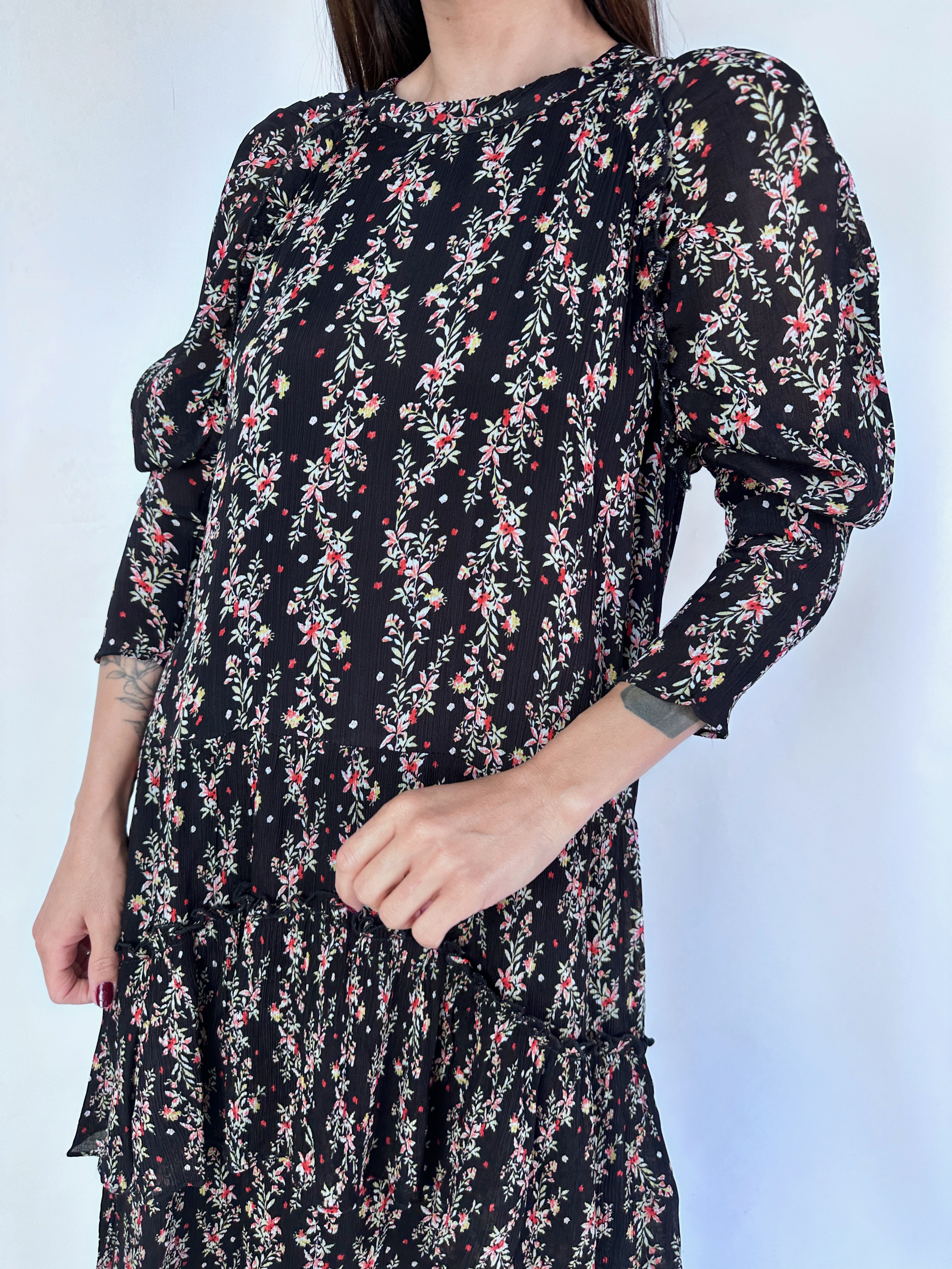 VESTIDO ZARA VOLANTES I S-M 4