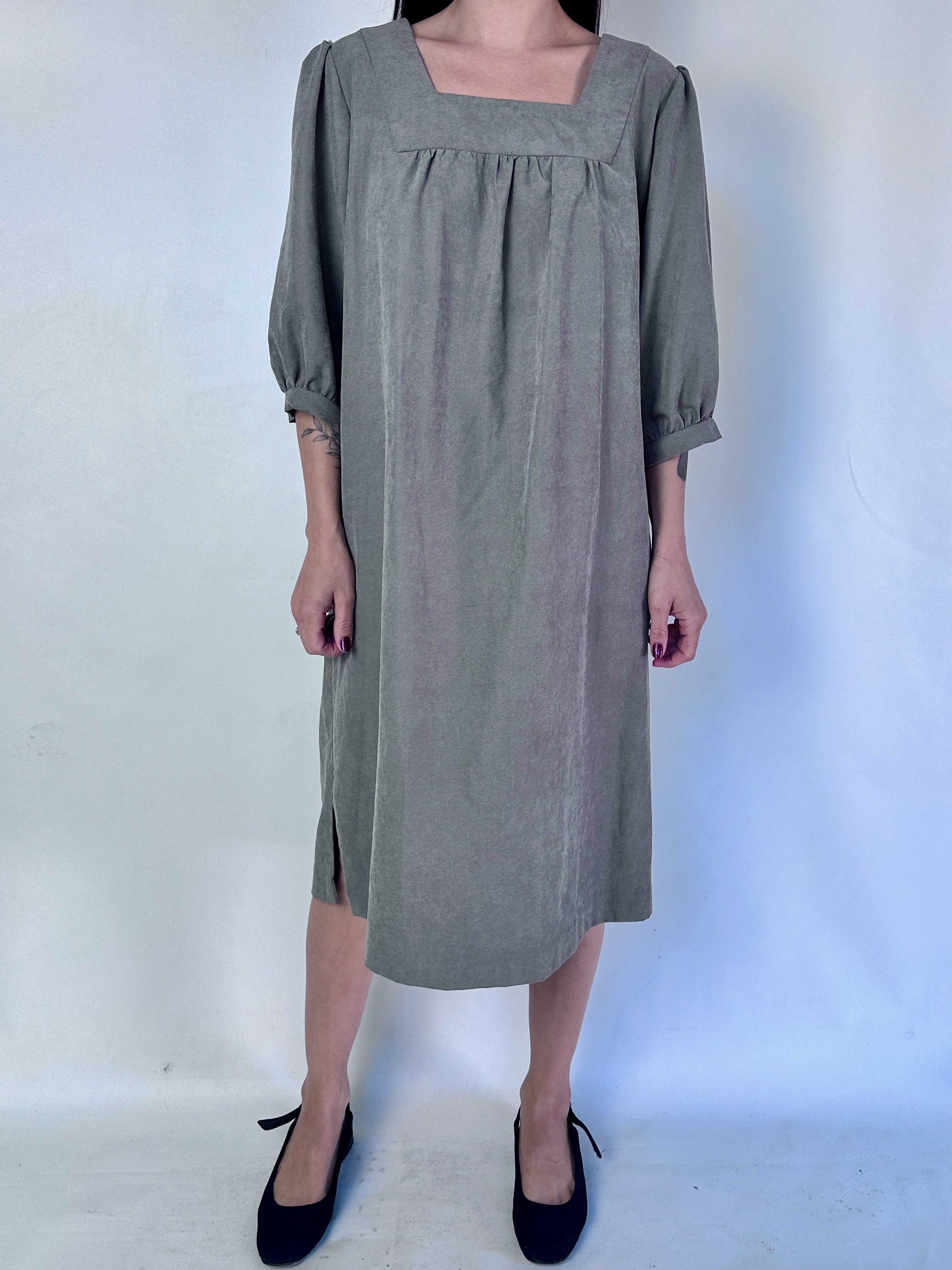 VESTIDO VERDE MUSGO I M-L 3