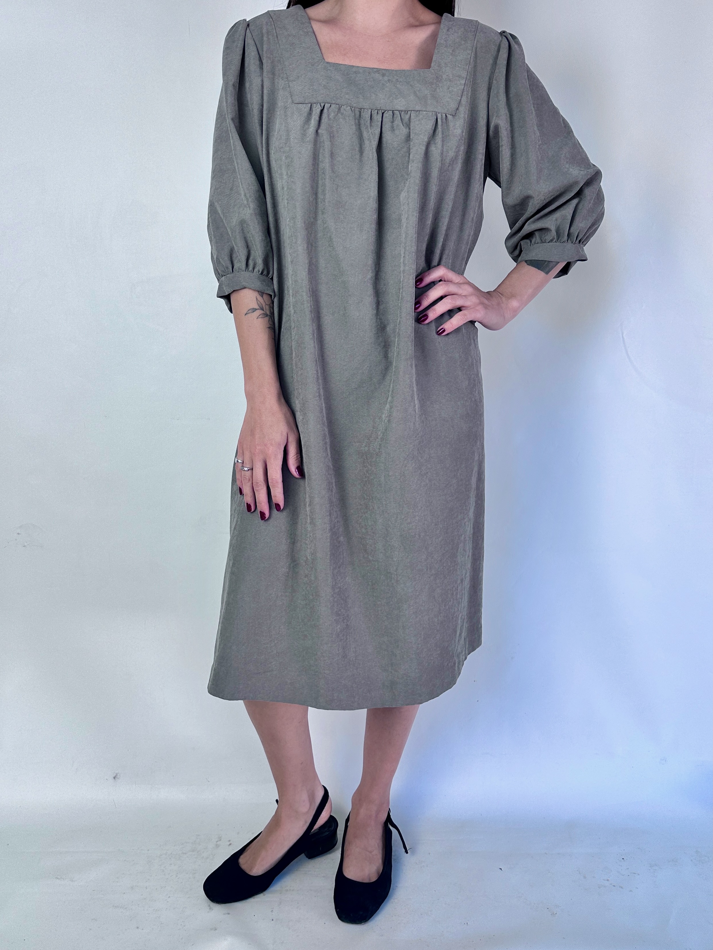 VESTIDO VERDE MUSGO I M-L 4