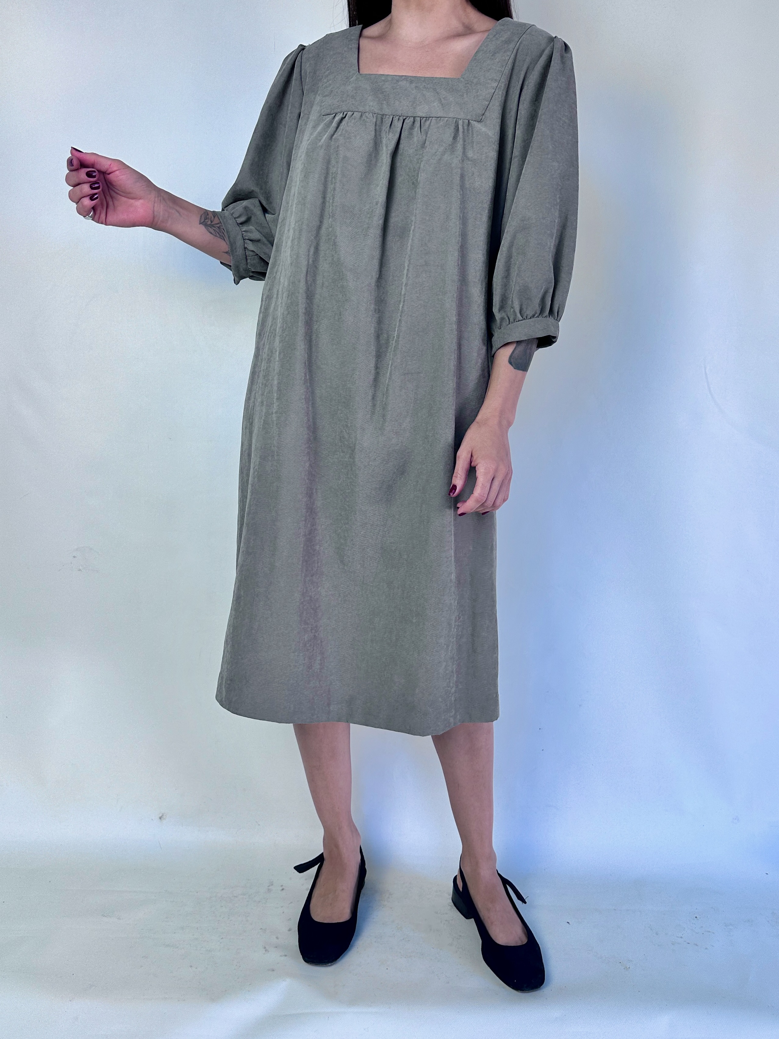 VESTIDO VERDE MUSGO I M-L 6