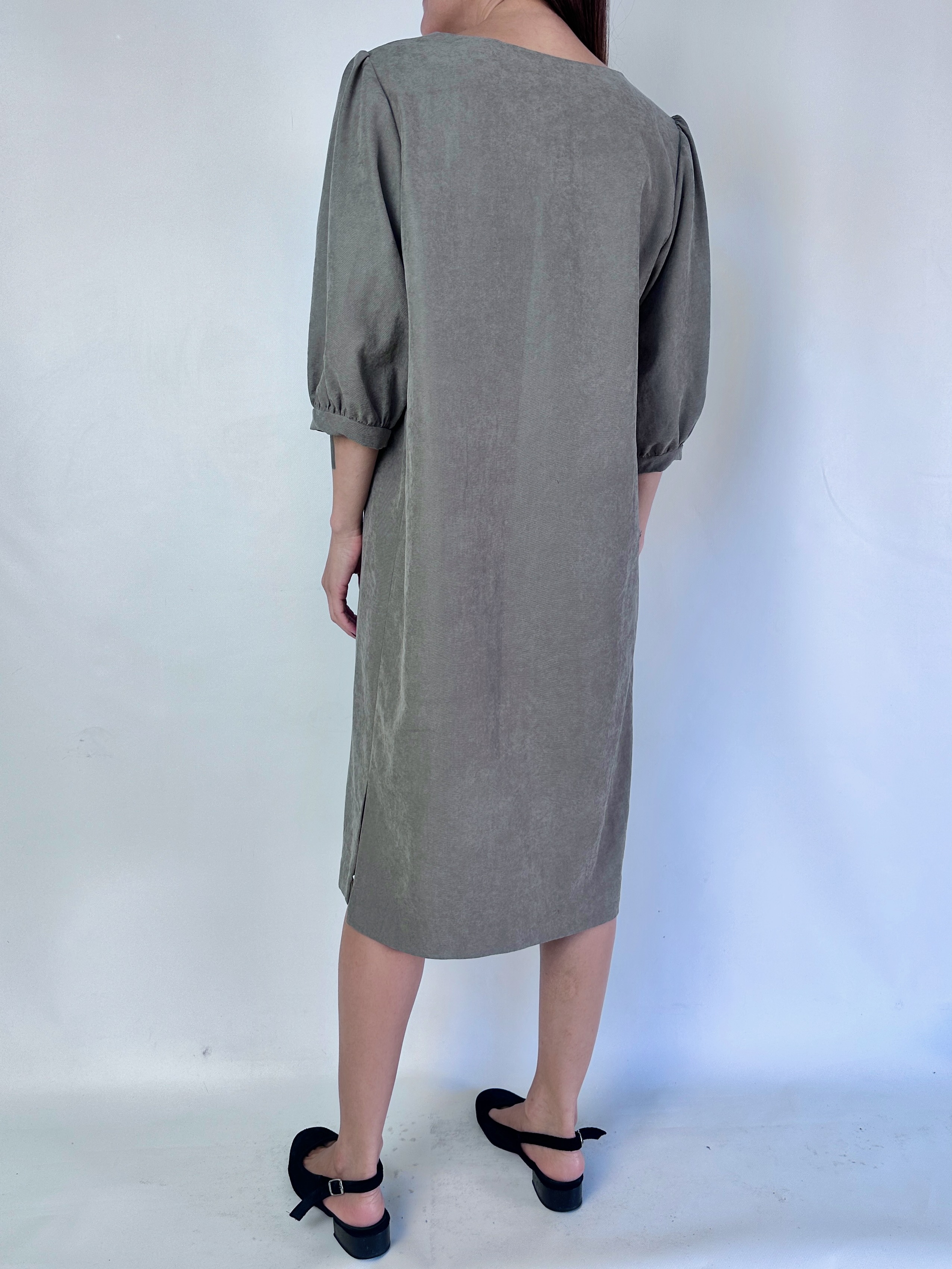 VESTIDO VERDE MUSGO I M-L 5