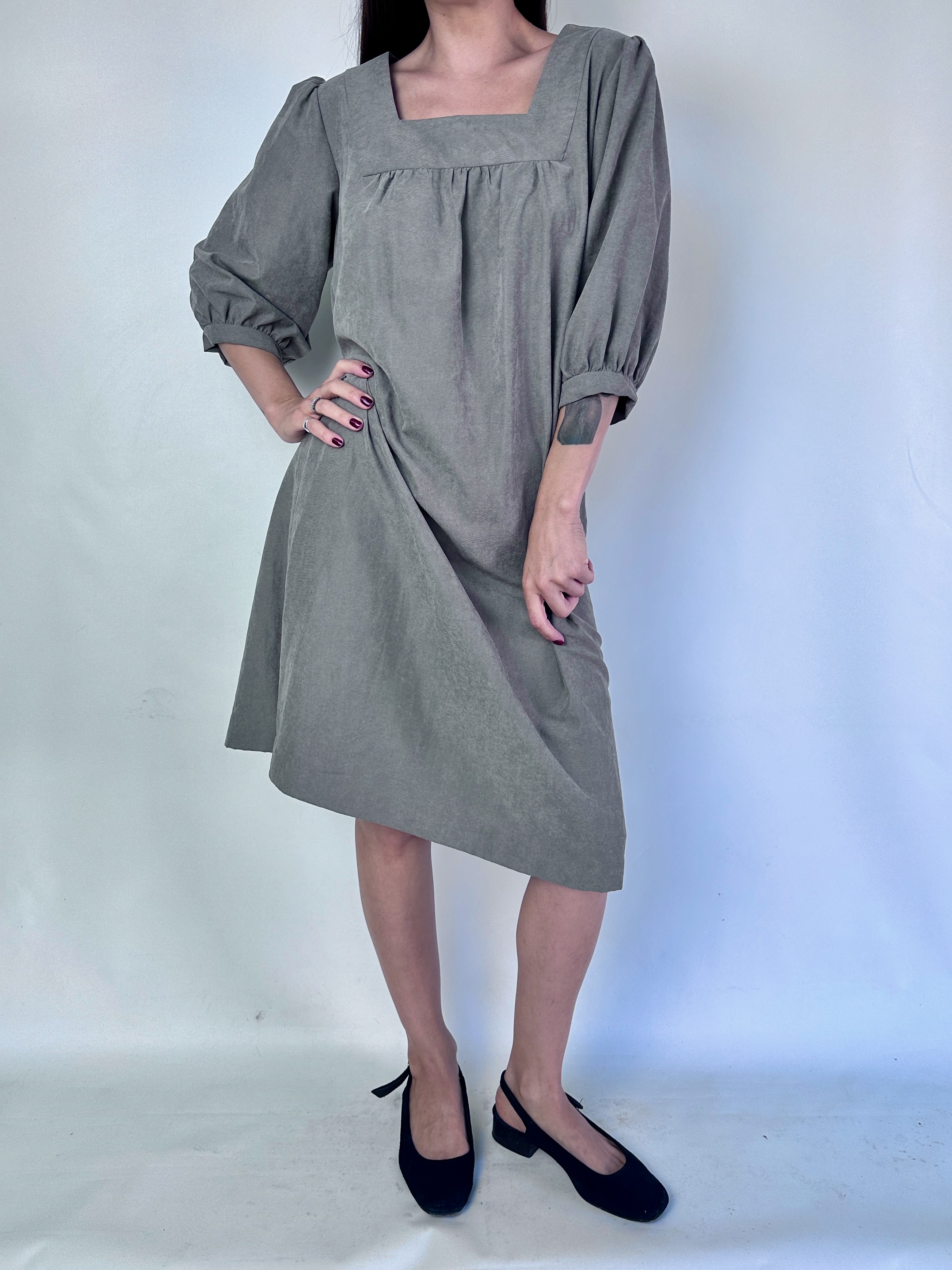 VESTIDO VERDE MUSGO I M-L 1