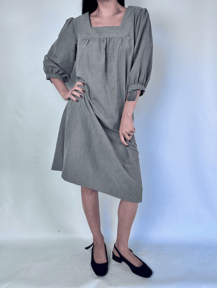 VESTIDO VERDE MUSGO I M-L