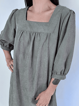 VESTIDO VERDE MUSGO I M-L