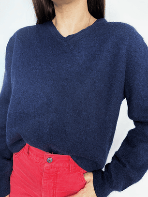 SWEATER BLACK BROWN I 100% CHACHEMIRA I M