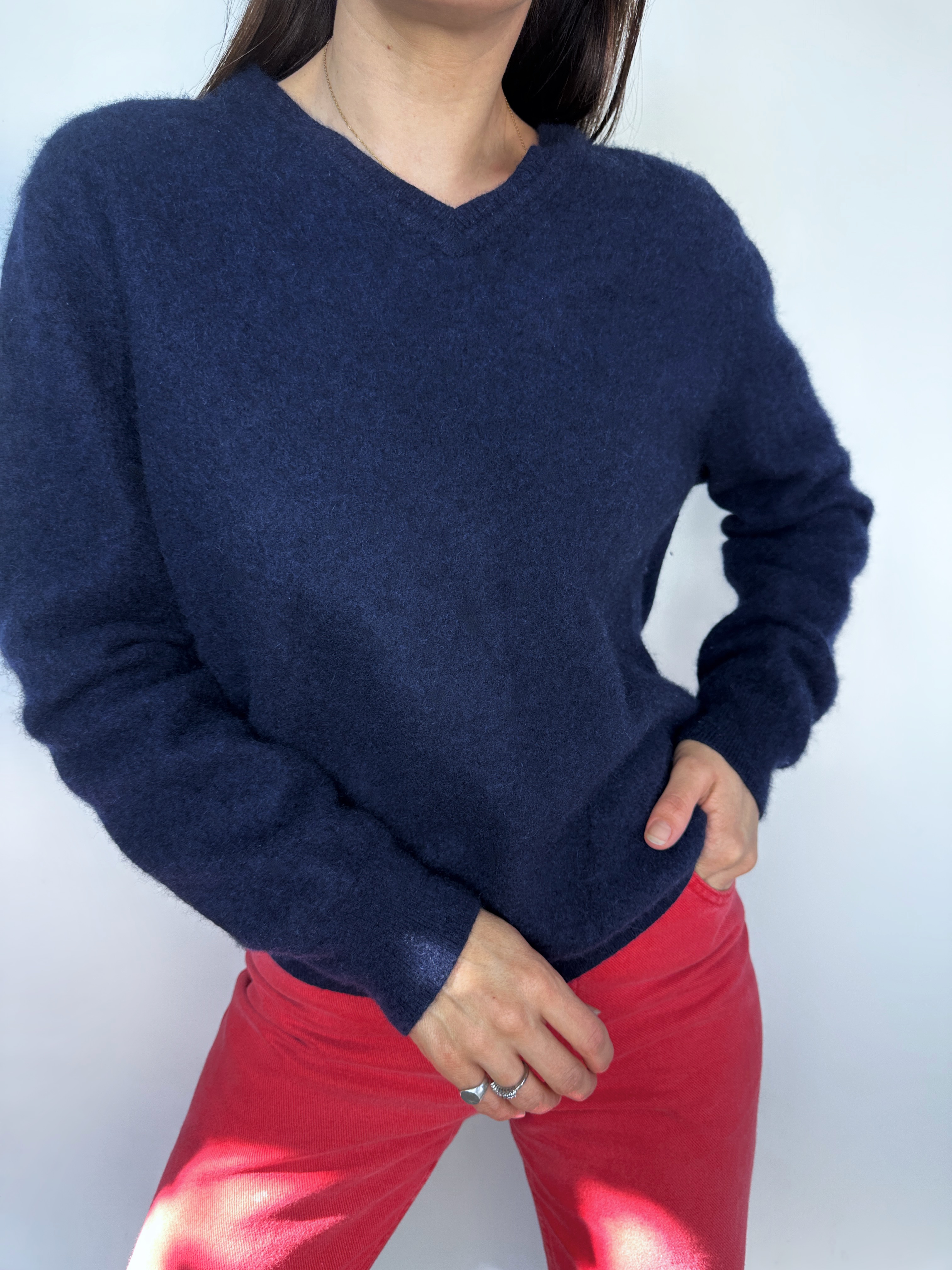 SWEATER BLACK BROWN I 100% CHACHEMIRA I M 3