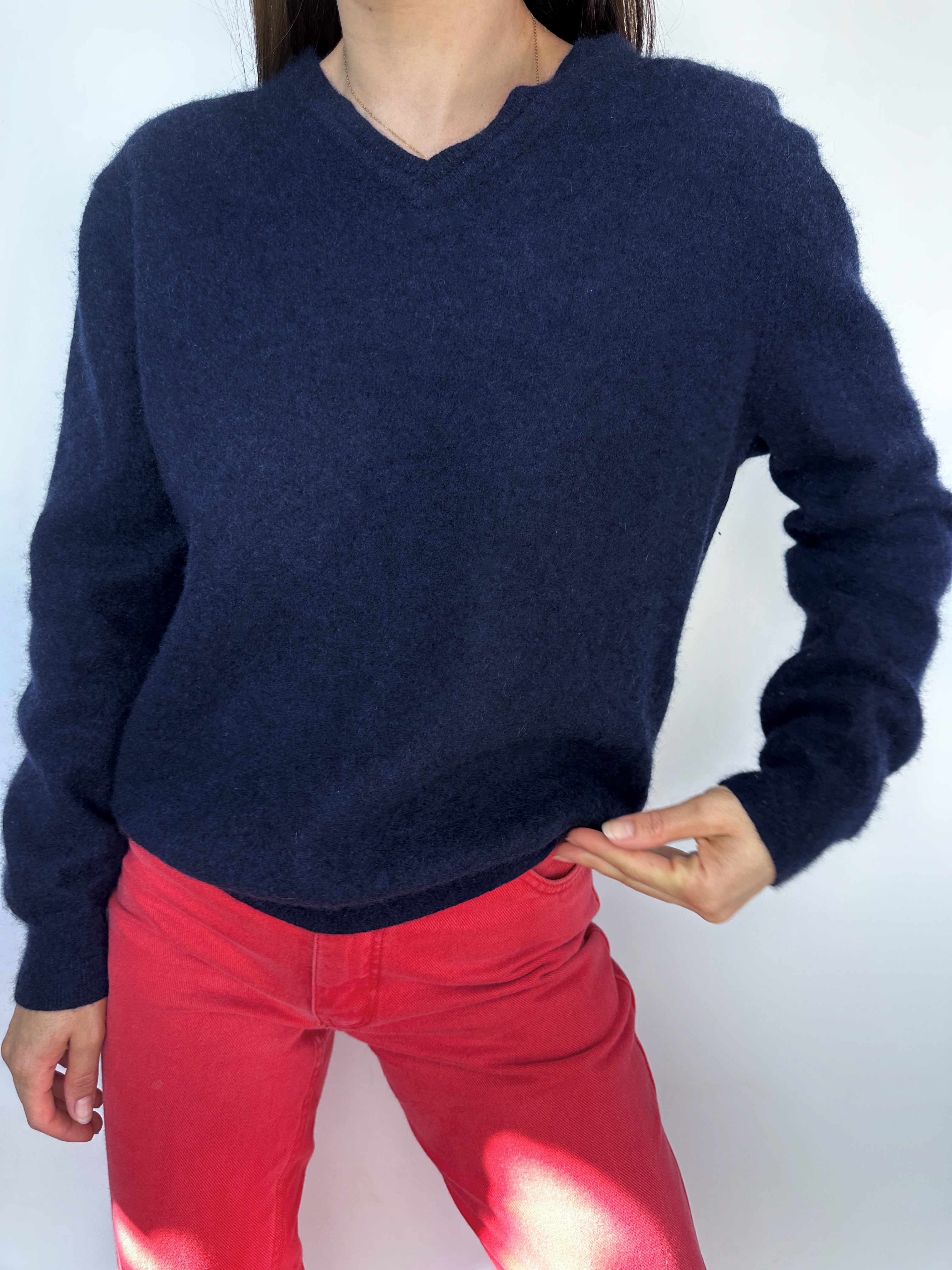 SWEATER BLACK BROWN I 100% CHACHEMIRA I M 6