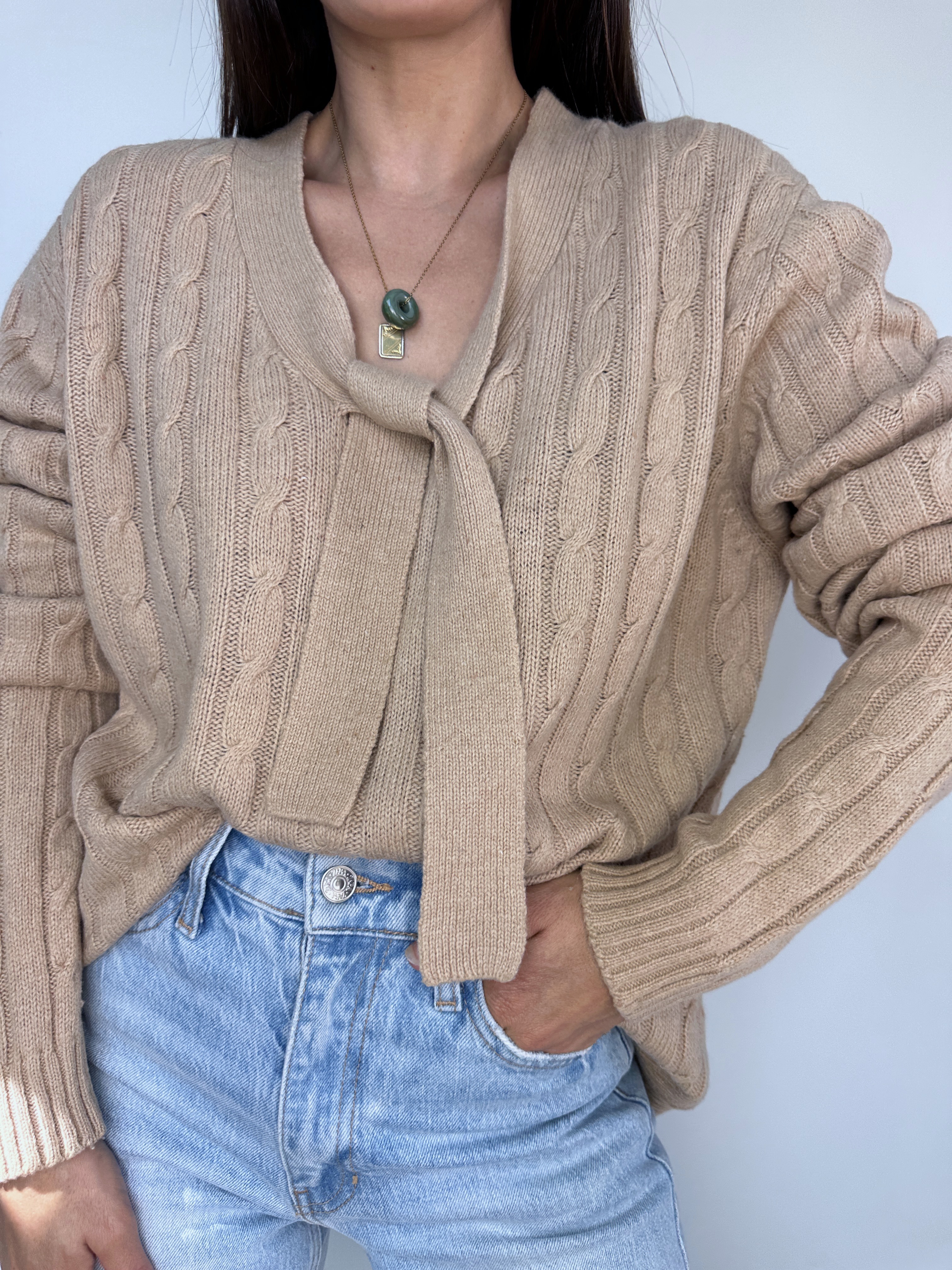 SWEATER CAQUI I LANA-ALGODÓN-ANGORA I L-XL 6