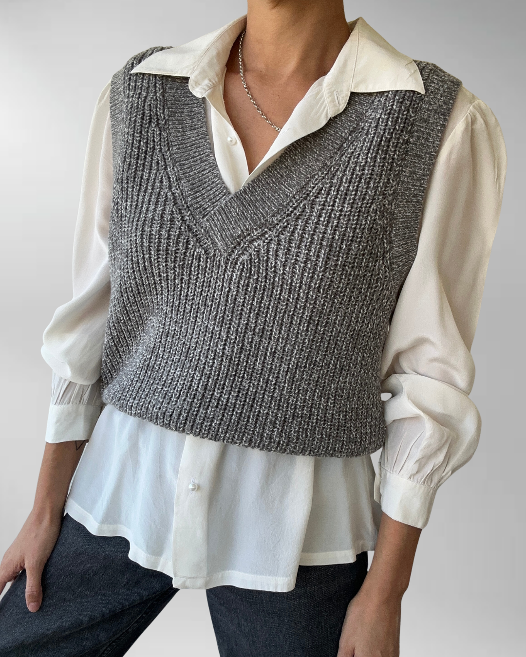 SWEATER VEST GRIS | M 1