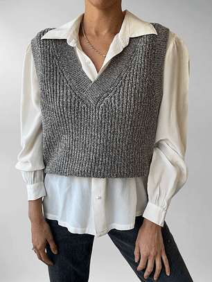 SWEATER VEST GRIS | M