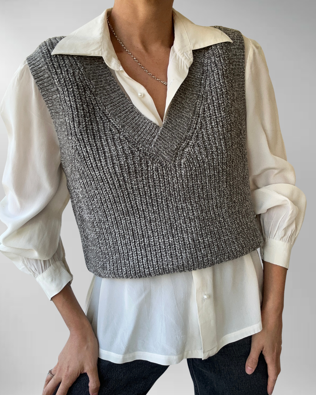 SWEATER VEST GRIS | M 4