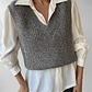 SWEATER VEST GRIS | M - Miniatura 4