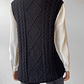 SWEATER VEST TRENZADO NEGRO | L - Miniatura 3