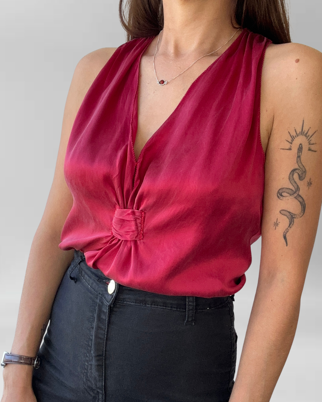 POLERA ROJA SEDA | S 1