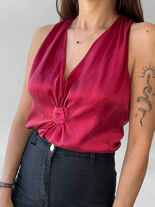 POLERA ROJA SEDA | S