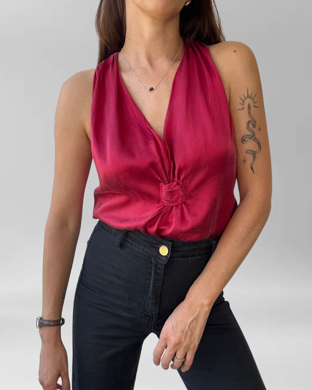 POLERA ROJA SEDA | S 6