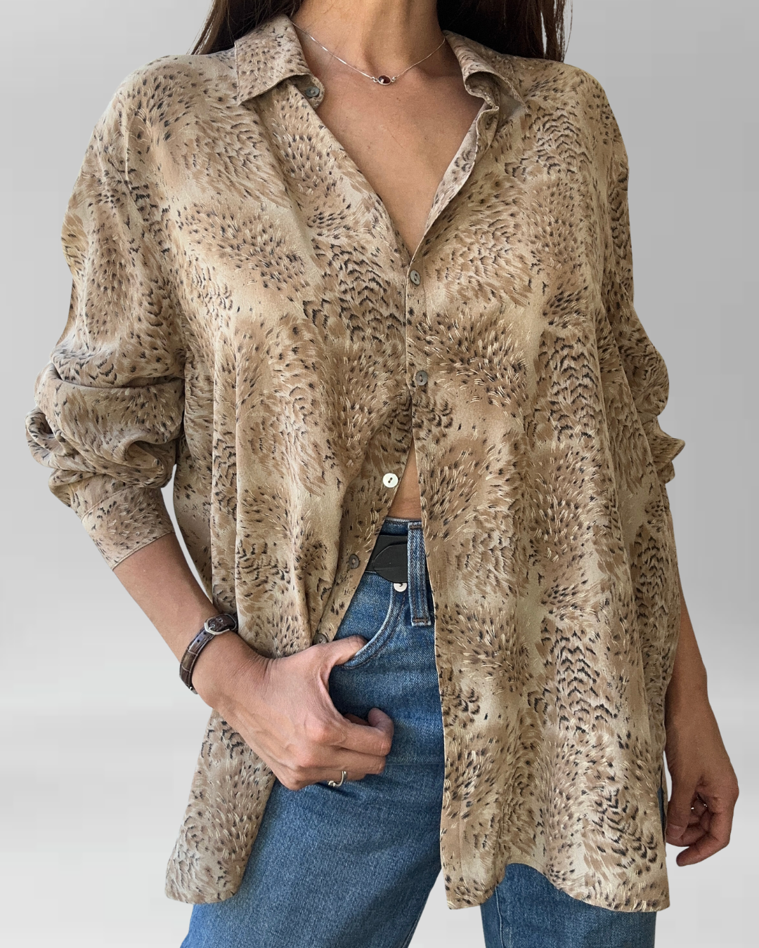 BLUSA ANIMAL PRINT SEDA | L-XL 1