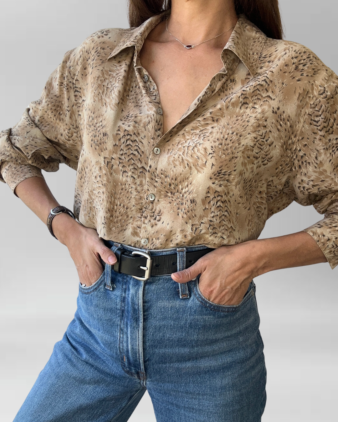 BLUSA ANIMAL PRINT SEDA | L-XL 2