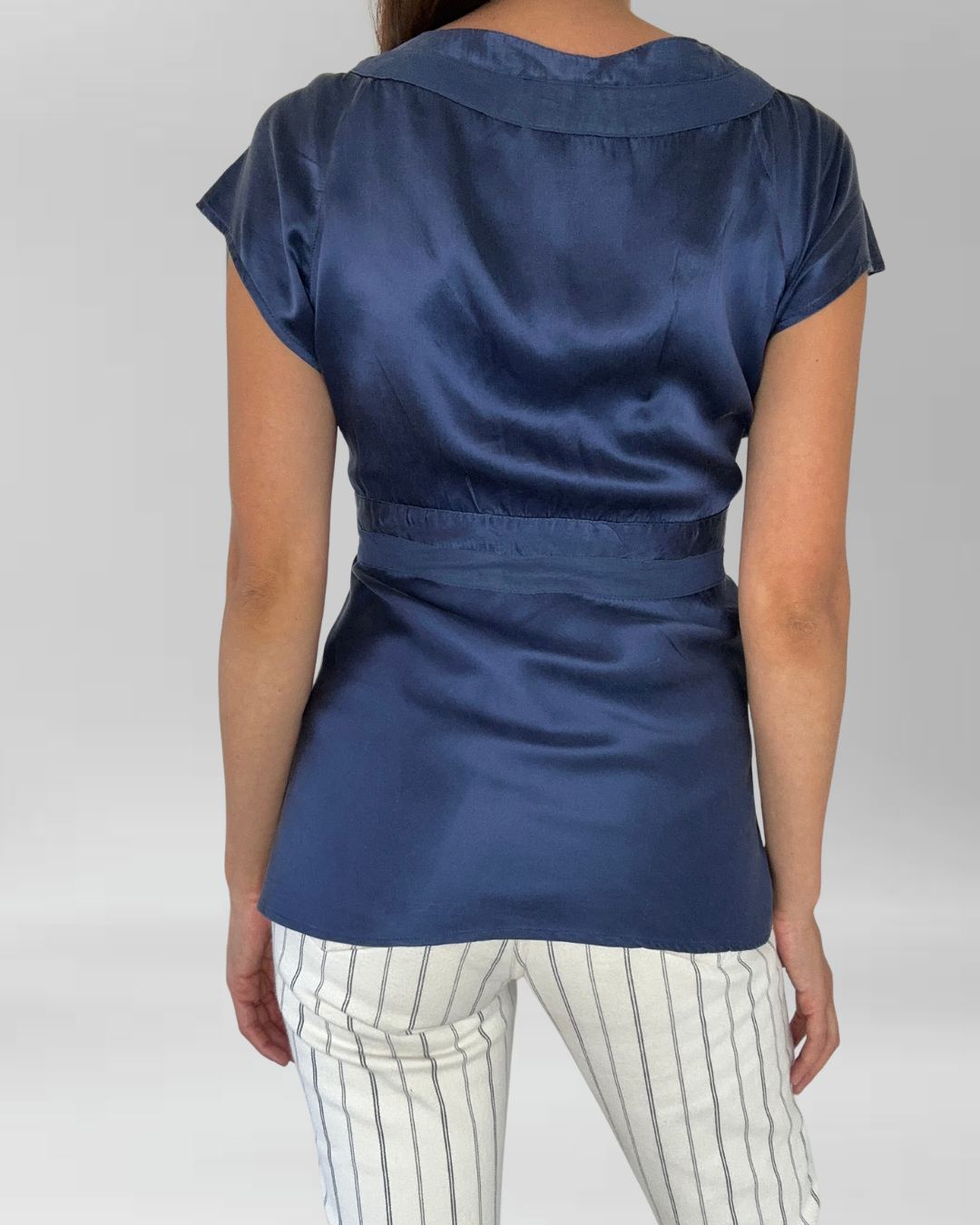 POLERA SEDA AZUL | L 5