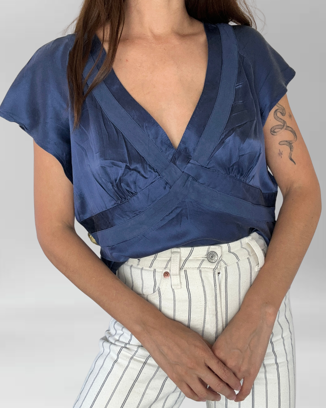 POLERA SEDA AZUL | L 6