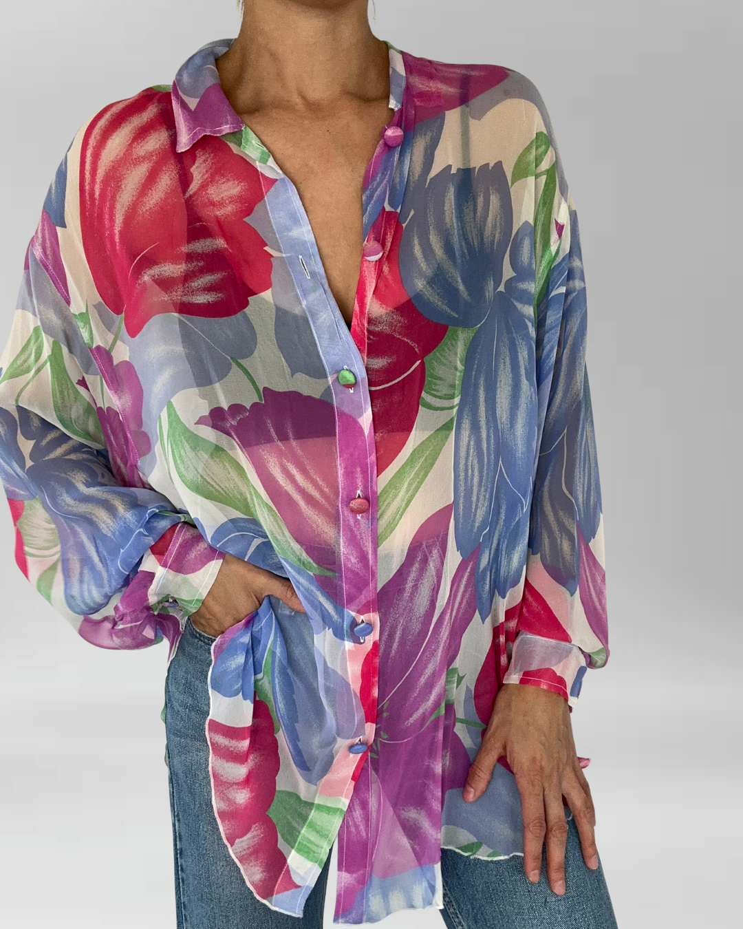 BLUSA COLORES SEMITRANSPARENTE | L-2XL 3