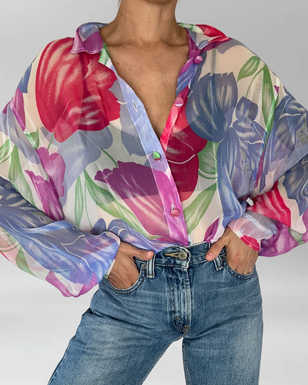 BLUSA COLORES SEMITRANSPARENTE | L-2XL 1