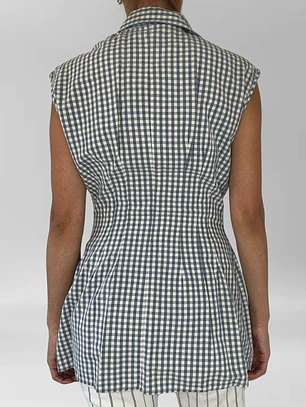 BLUSA VINTAGE CUADROS | M