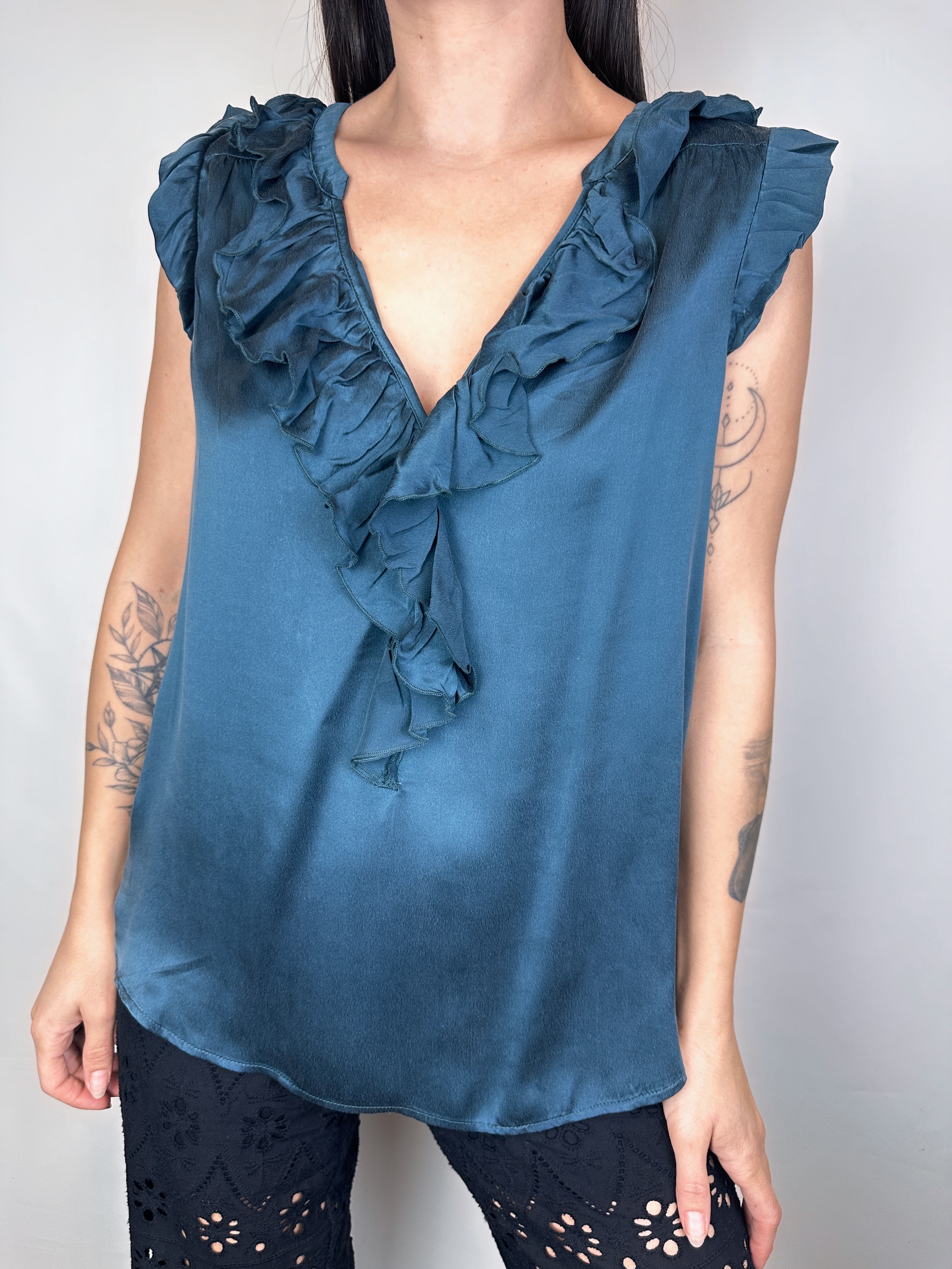 POLERA SEDA | ANTHROPOLOGIE | XS 4