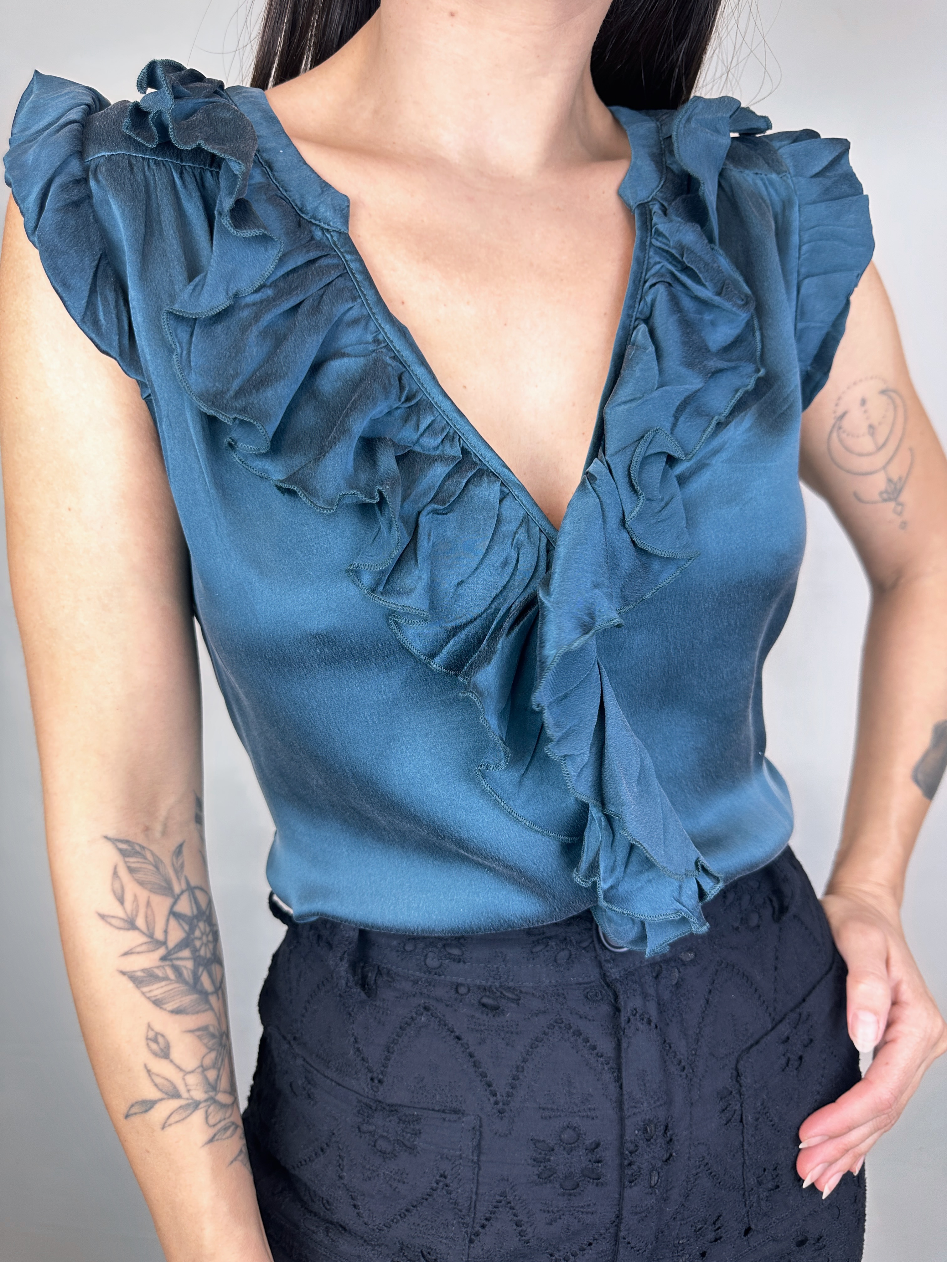 POLERA SEDA | ANTHROPOLOGIE | XS 2