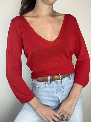 POLERA TEJIDA SISLEY | XS-S