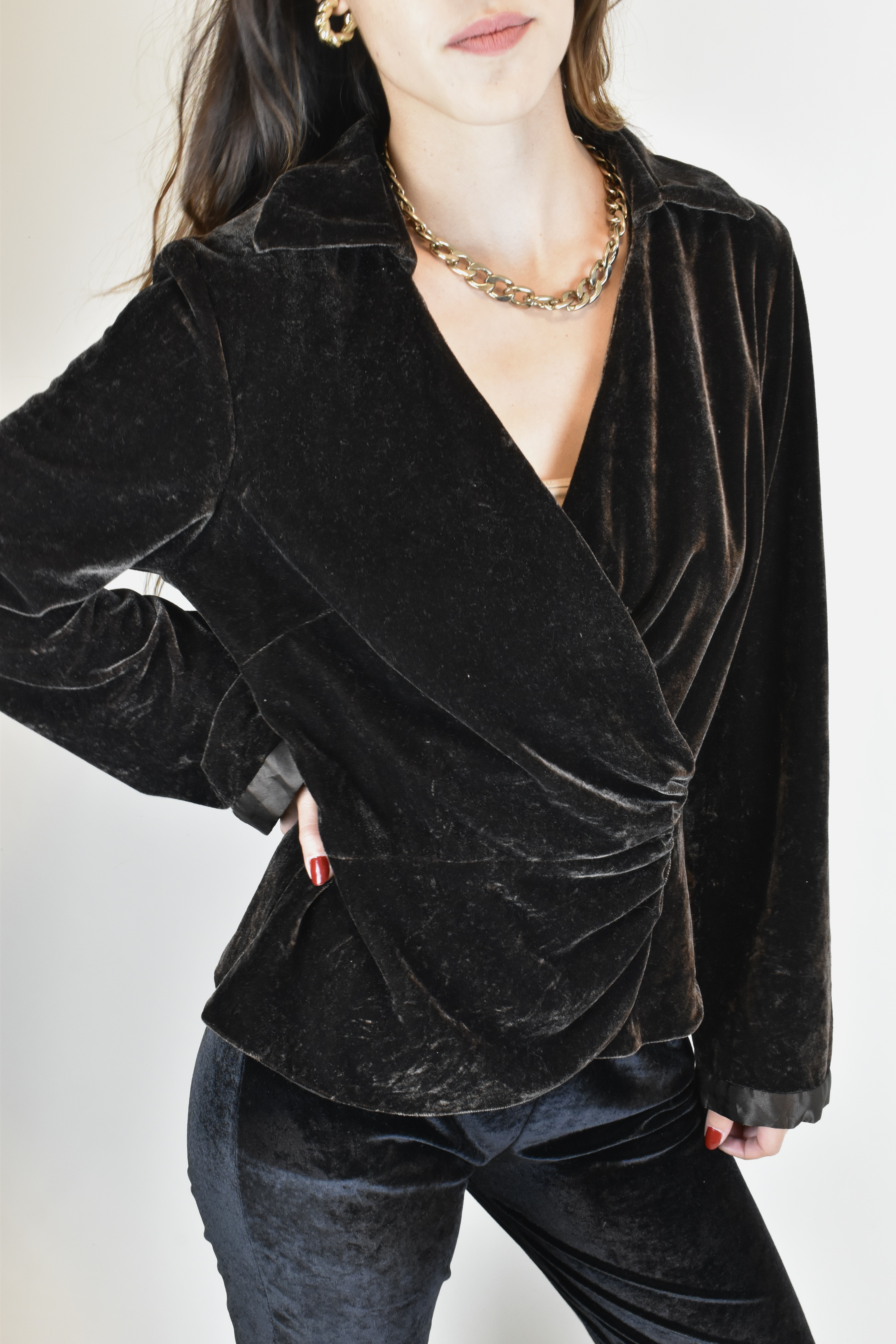 BLUSA VELVET CAFÉ | M 1