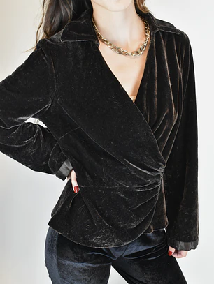 BLUSA VELVET CAFÉ | M