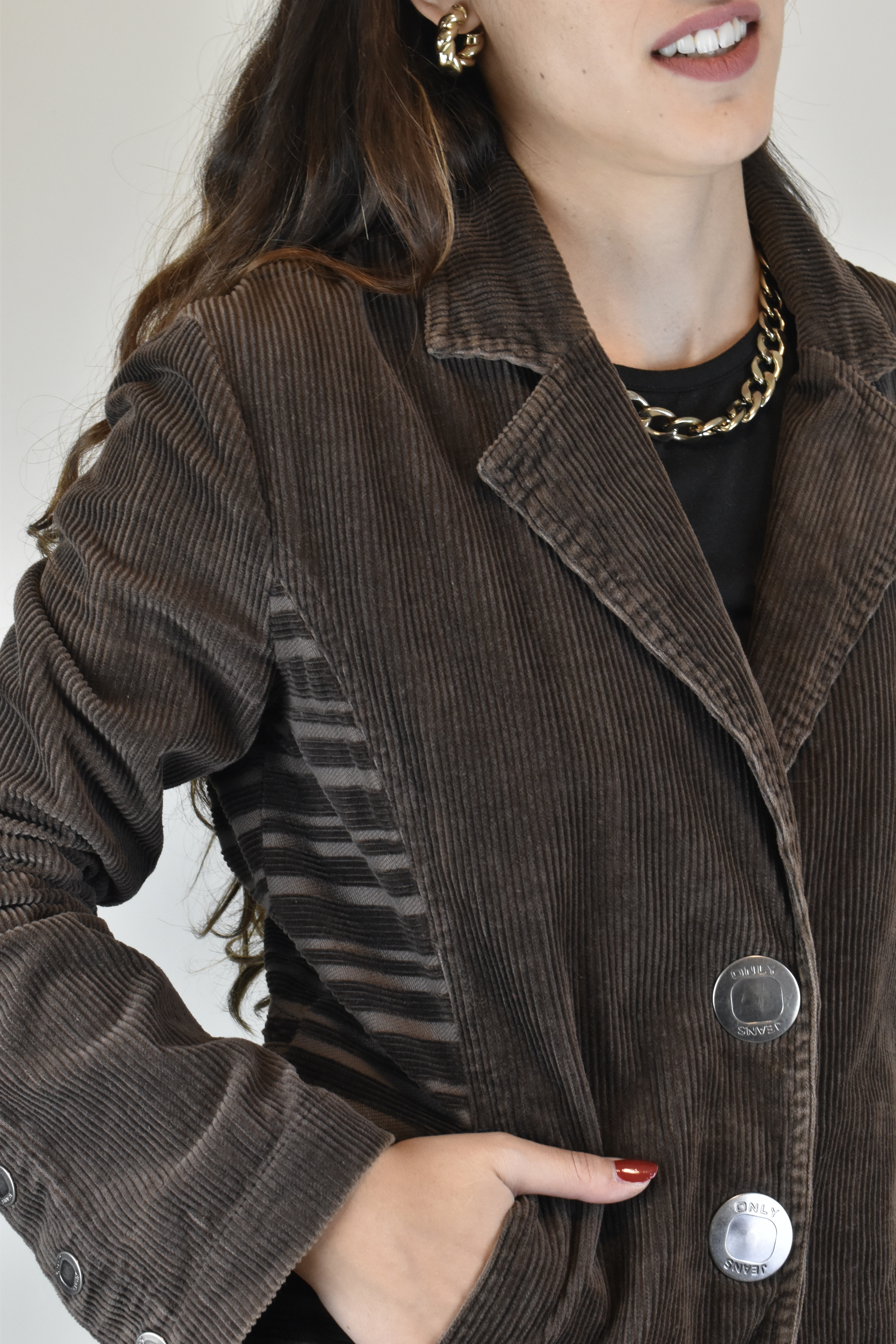 BLAZER COTELÉ CAFÉ | S  2