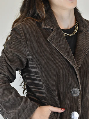 BLAZER COTELÉ CAFÉ | S 
