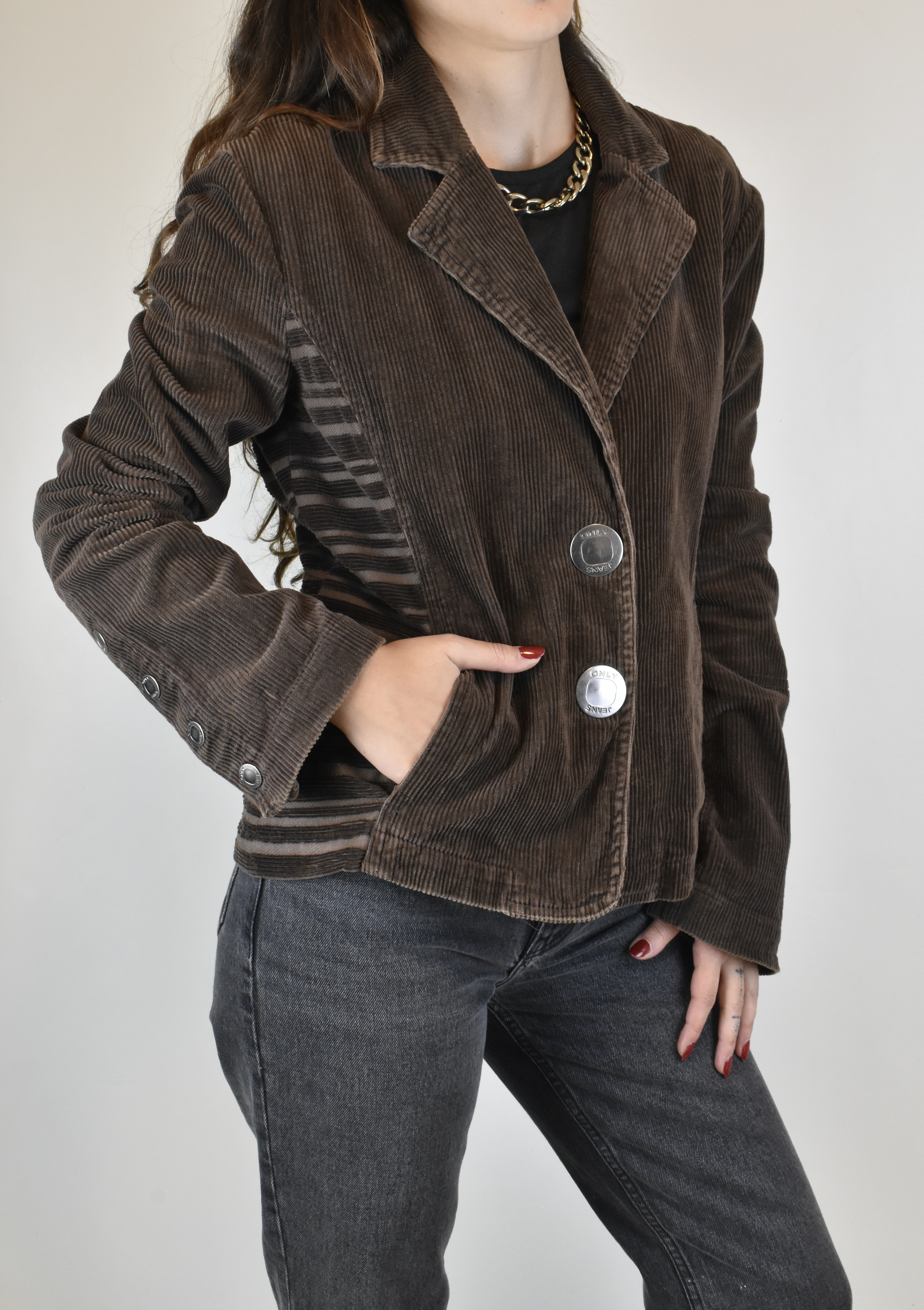 BLAZER COTELÉ CAFÉ | S  1