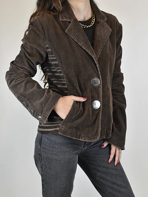 BLAZER COTELÉ CAFÉ | S 