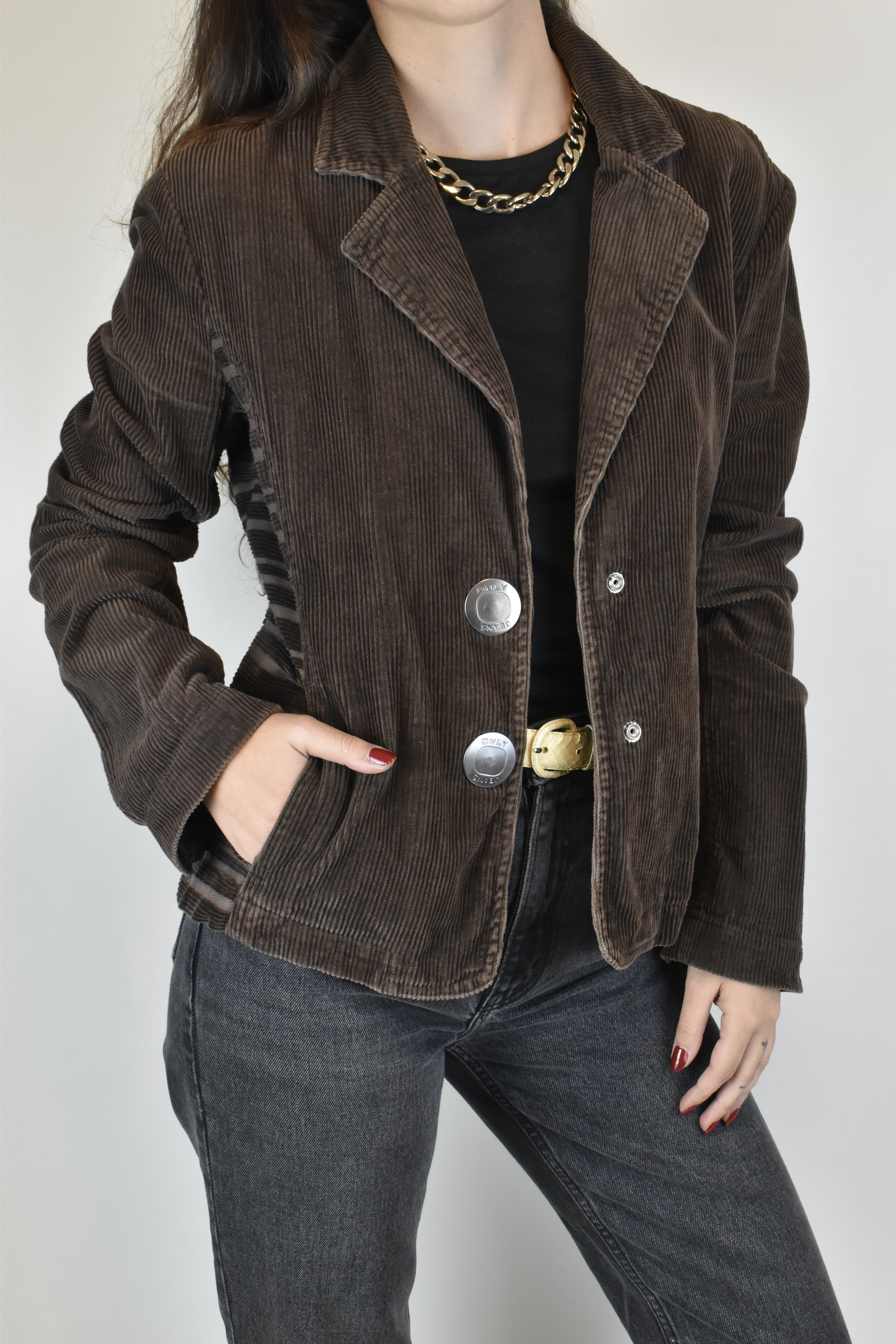 BLAZER COTELÉ CAFÉ | S  5