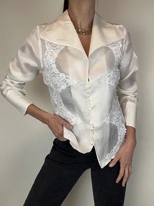 BLUSA VINTAGE SEDA | CHRISTIAN LACROIX |  S