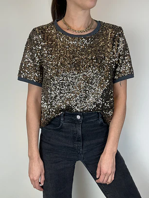 POLERA LENTEJUELAS | S-M