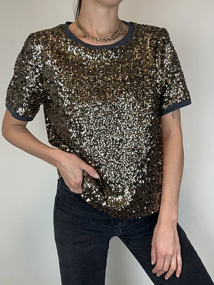 POLERA LENTEJUELAS | S-M