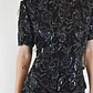 VESTIDO SEDA VINTAGE HECHO A MANO I M - Miniatura 7