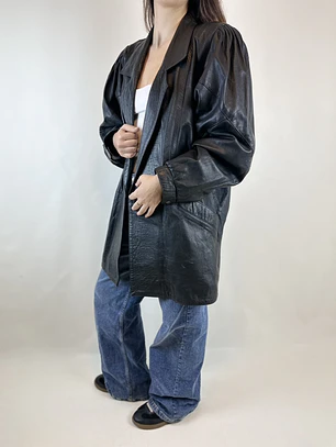 ABRIGO CUERO VINTAGE | L-XL
