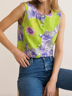BLUSA FLORAL VINTAGE I S