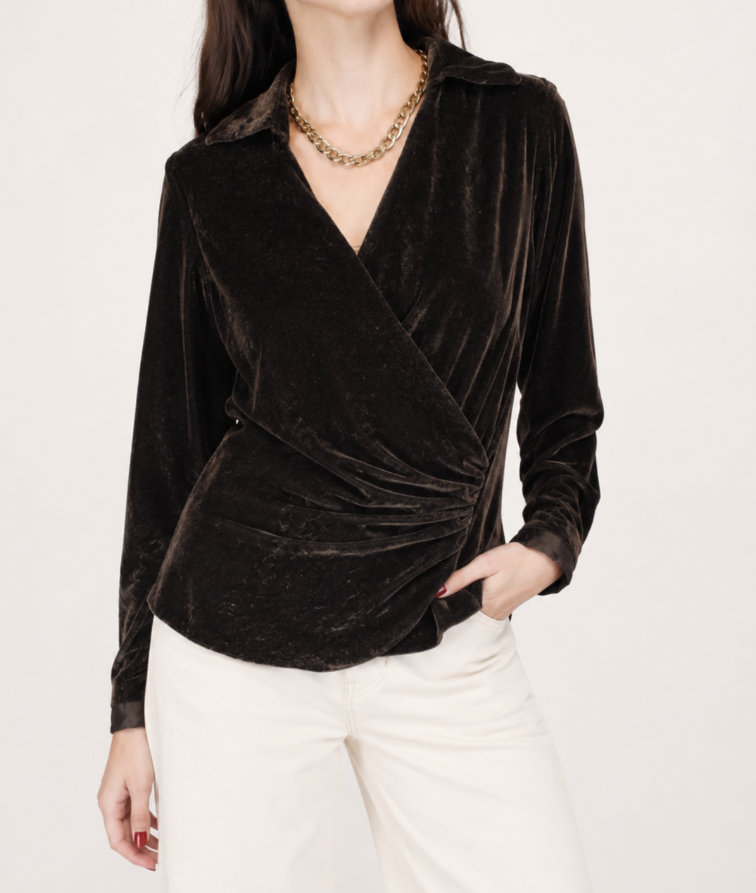 BLUSA VELVET CAFÉ | M 1