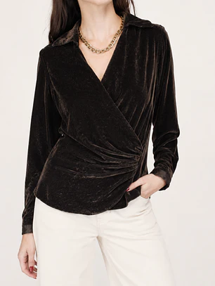 BLUSA VELVET CAFÉ | M