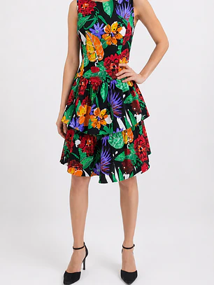VESTIDO VINTAGE TROPICAL I ALGODÓN I S-M